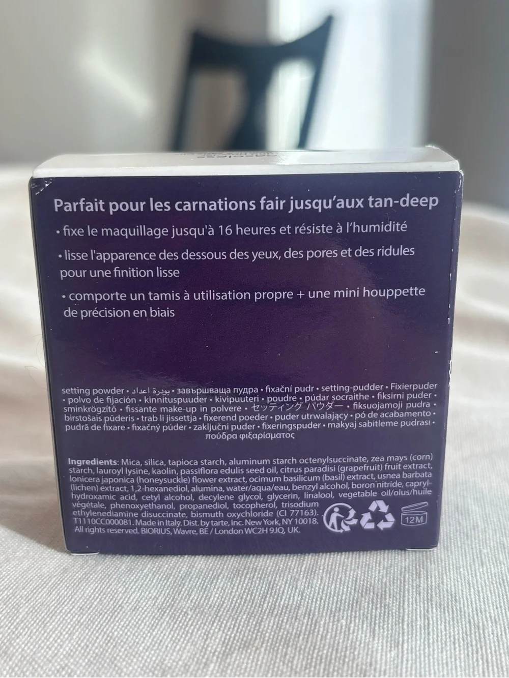 Tarte Creaseless Translucent Setting Powder Full Size NIB